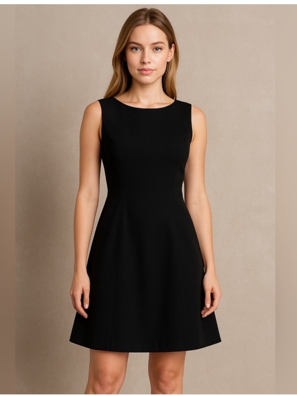 SPANX Perfect Fit and Flare A-Line Sculpting Black Sleeveless Dress